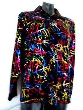 Zeroyaa Luxury Men's XL Button Up Dress Shirt Baroque Chain Designer  Party